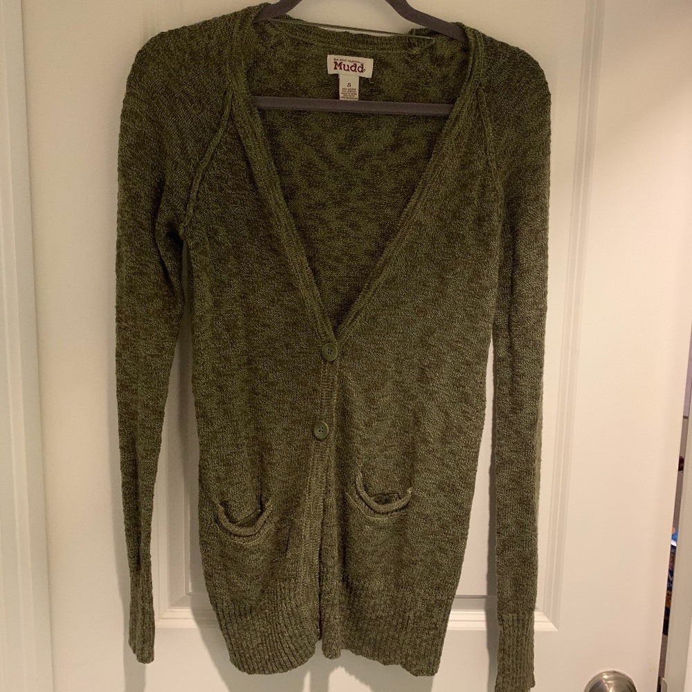 Olive Green Cardigan
